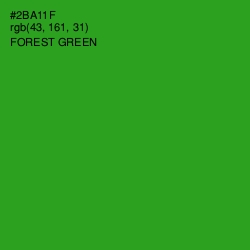 #2BA11F - Forest Green Color Image