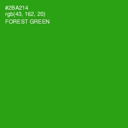 #2BA214 - Forest Green Color Image