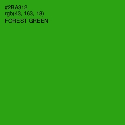 #2BA312 - Forest Green Color Image