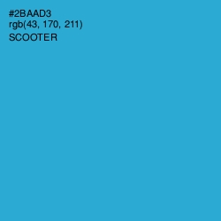 #2BAAD3 - Scooter Color Image