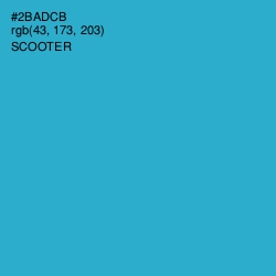 #2BADCB - Scooter Color Image