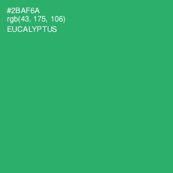 #2BAF6A - Eucalyptus Color Image