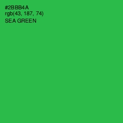 #2BBB4A - Sea Green Color Image