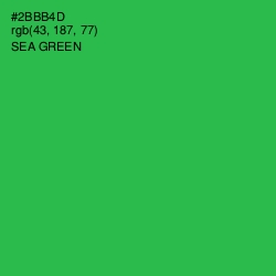 #2BBB4D - Sea Green Color Image