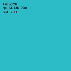 #2BBCC8 - Scooter Color Image