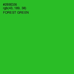 #2BBD26 - Forest Green Color Image