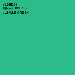 #2BBD89 - Jungle Green Color Image