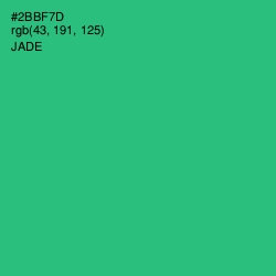 #2BBF7D - Jade Color Image