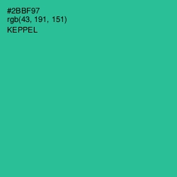 #2BBF97 - Keppel Color Image