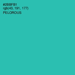 #2BBFB1 - Pelorous Color Image