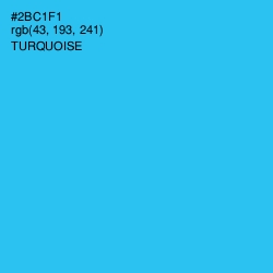 #2BC1F1 - Turquoise Color Image