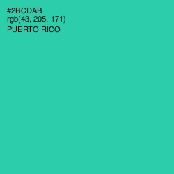 #2BCDAB - Puerto Rico Color Image