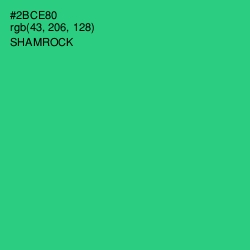 #2BCE80 - Shamrock Color Image
