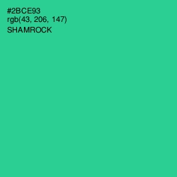 #2BCE93 - Shamrock Color Image