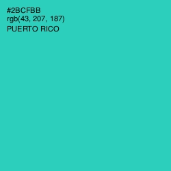 #2BCFBB - Puerto Rico Color Image