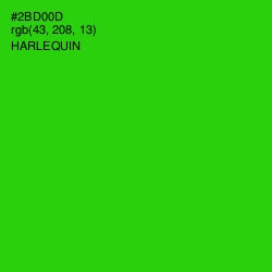 #2BD00D - Harlequin Color Image