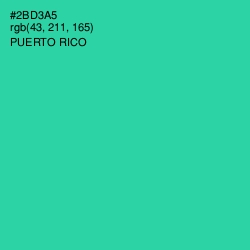 #2BD3A5 - Puerto Rico Color Image