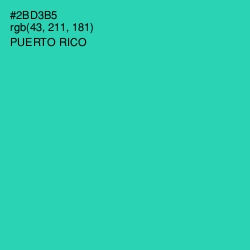 #2BD3B5 - Puerto Rico Color Image