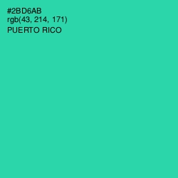 #2BD6AB - Puerto Rico Color Image