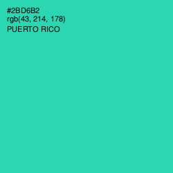 #2BD6B2 - Puerto Rico Color Image