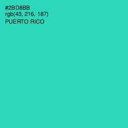 #2BD8BB - Puerto Rico Color Image