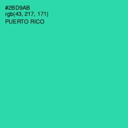 #2BD9AB - Puerto Rico Color Image