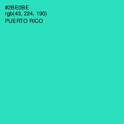 #2BE0BE - Puerto Rico Color Image