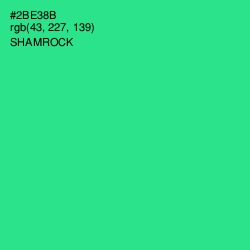 #2BE38B - Shamrock Color Image