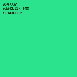 #2BE38C - Shamrock Color Image