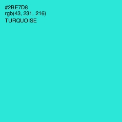 #2BE7D8 - Turquoise Color Image