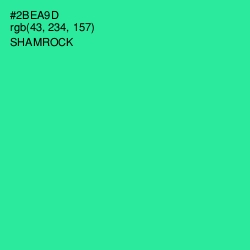 #2BEA9D - Shamrock Color Image