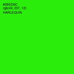#2BED0C - Harlequin Color Image