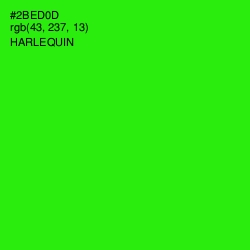 #2BED0D - Harlequin Color Image