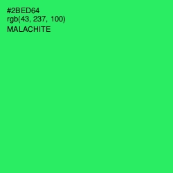#2BED64 - Malachite Color Image