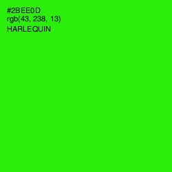 #2BEE0D - Harlequin Color Image