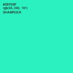 #2BF0BF - Shamrock Color Image