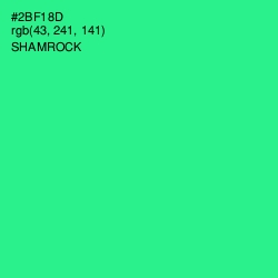 #2BF18D - Shamrock Color Image