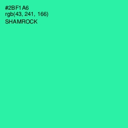#2BF1A6 - Shamrock Color Image