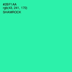 #2BF1AA - Shamrock Color Image