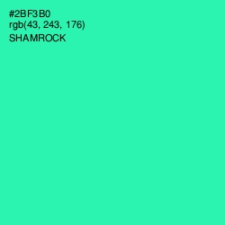 #2BF3B0 - Shamrock Color Image