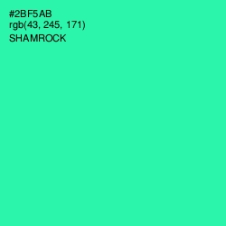 #2BF5AB - Shamrock Color Image