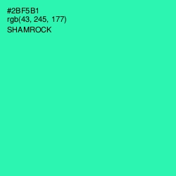 #2BF5B1 - Shamrock Color Image