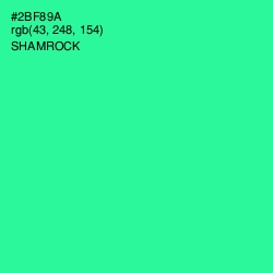 #2BF89A - Shamrock Color Image