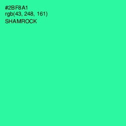 #2BF8A1 - Shamrock Color Image