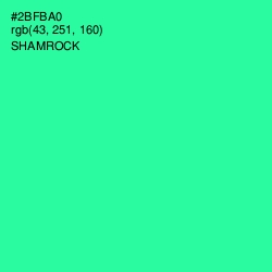 #2BFBA0 - Shamrock Color Image