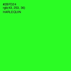 #2BFD24 - Harlequin Color Image