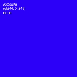 #2C00F8 - Blue Color Image