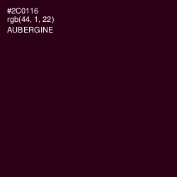 #2C0116 - Aubergine Color Image