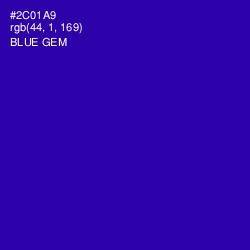 #2C01A9 - Blue Gem Color Image