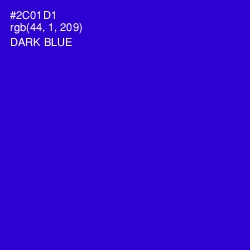 #2C01D1 - Dark Blue Color Image